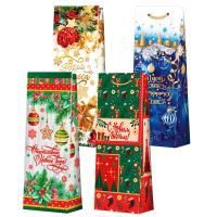 НГ Пакет подарочный бумажный под бутылку (12,3x36x7,8) Микс 1/360  НГ Пакет подарочный бумажный под бутылку (12,3x36x7,8) Микс 1/360