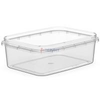 Банка прямоугольная 0,28л 91/К б/кр прозрачная Перинт (крышка 429378) 1000/500