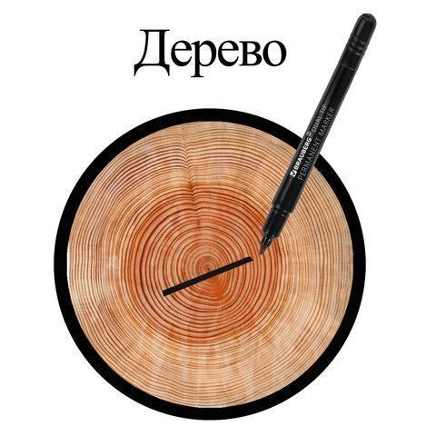 Маркер перманентный двусторонний BRAUBERG DUO, ЧЕРНЫЙ, наконечники 0,7/1 мм 1/10 Маркер перманентный двусторонний BRAUBERG DUO, ЧЕРНЫЙ, наконечники 0,7/1 мм 1/10