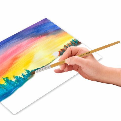 Кисть пони круглая №5 BRAUBERG 1/30/1800 Кисть пони круглая №5 BRAUBERG 1/30/1800