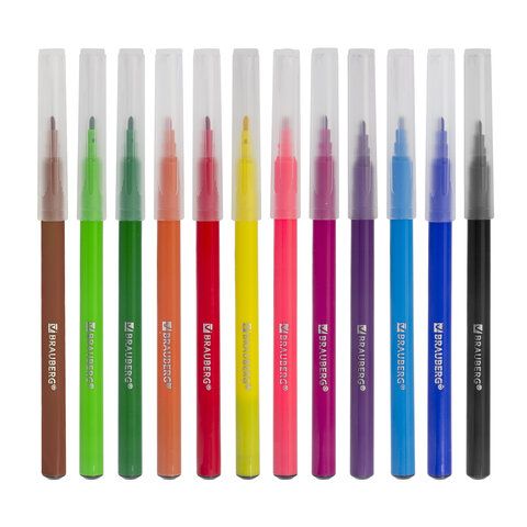 Фломастеры 12цв классические вент колпачек ПВХ BRAUBERG PREMIUM 1/24/192 Фломастеры 12цв классические вент колпачек ПВХ BRAUBERG PREMIUM 1/24/192