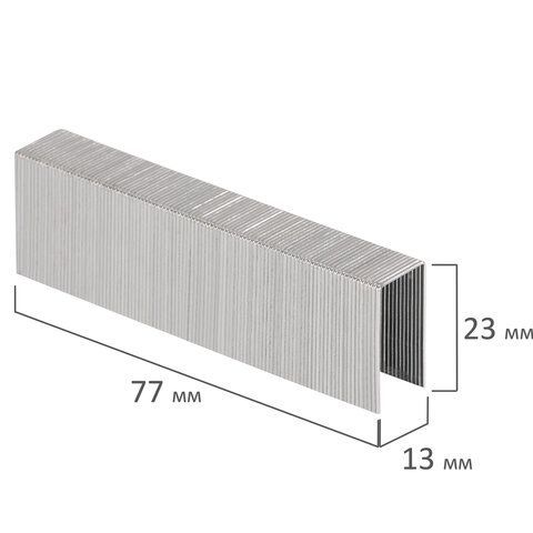 Скобы №23/23 1000шт СВЕРХПРОЧНЫЕ от 110 до 190л BRAUBERG 1/10/80 Скобы №23/23 1000шт СВЕРХПРОЧНЫЕ от 110 до 190л BRAUBERG 1/10/80