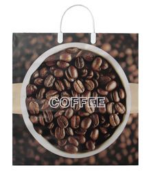 Пакет с пластмассовыми ручками (40х42)-90 Кофе 10/100  Пакет с пластмассовыми ручками (40х42)-90 Кофе 10/100