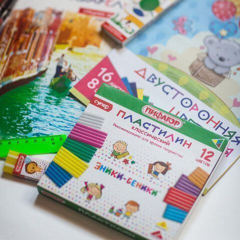 Пластилин 12цв 240г классический, стек Эники-Беники ПИФАГОР 1/16 Пластилин 12цв 240г классический, стек Эники-Беники ПИФАГОР 1/16